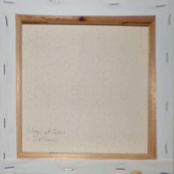 Original Painting Bird on Branch Abstract Realism Wall Art Decor - Picture 3 of 3